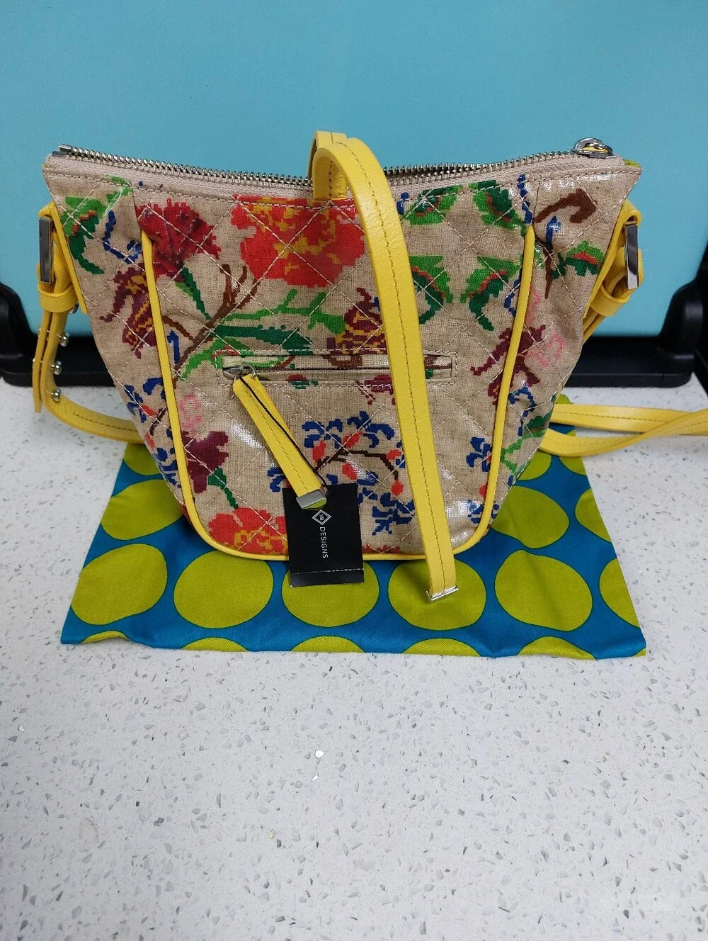 Vera Bradley Mini Fenwick Hobo Glossy Folkloric NWT